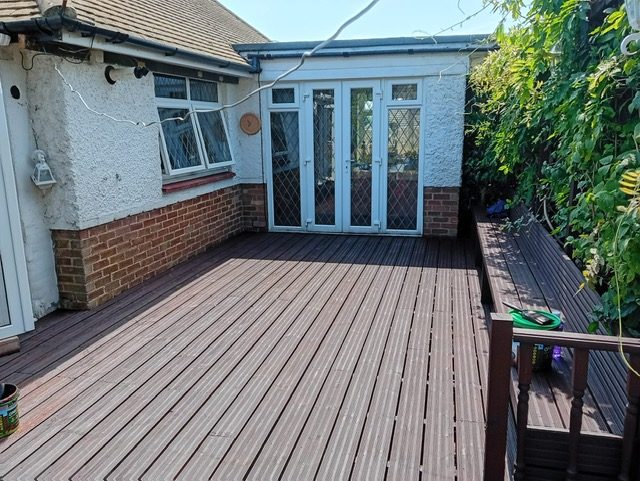 New timber decking installation