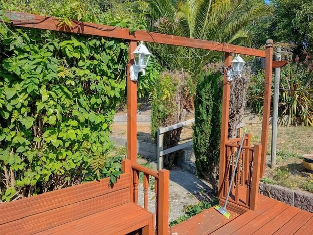 Timber decking part-way through construction