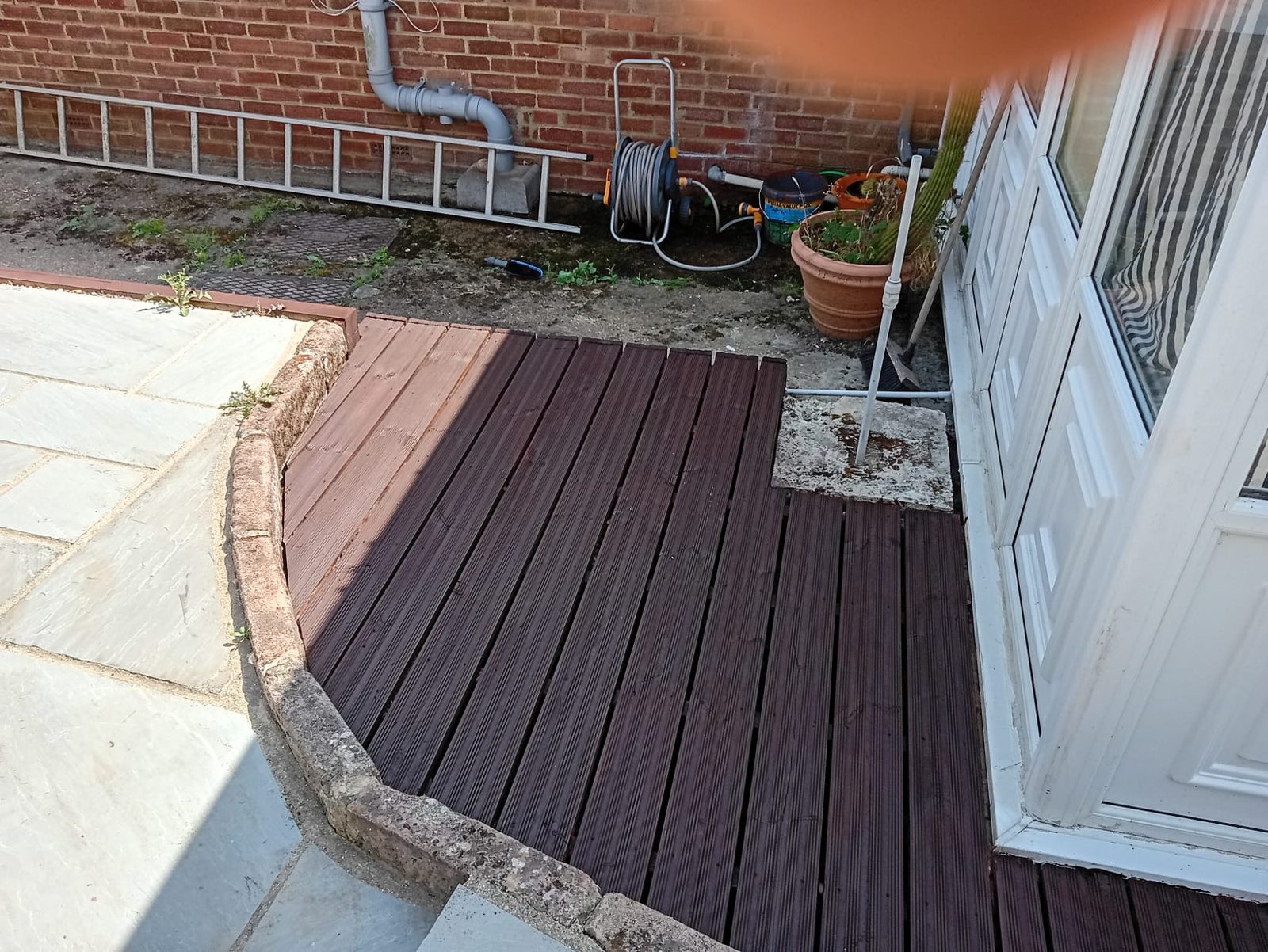 Finished timber decking area